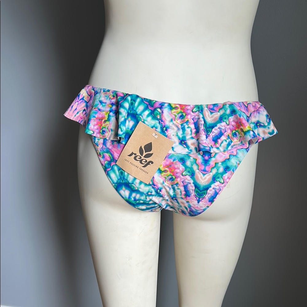 NWT Reef Abalone Colorful Ruffle Bikini Bottom